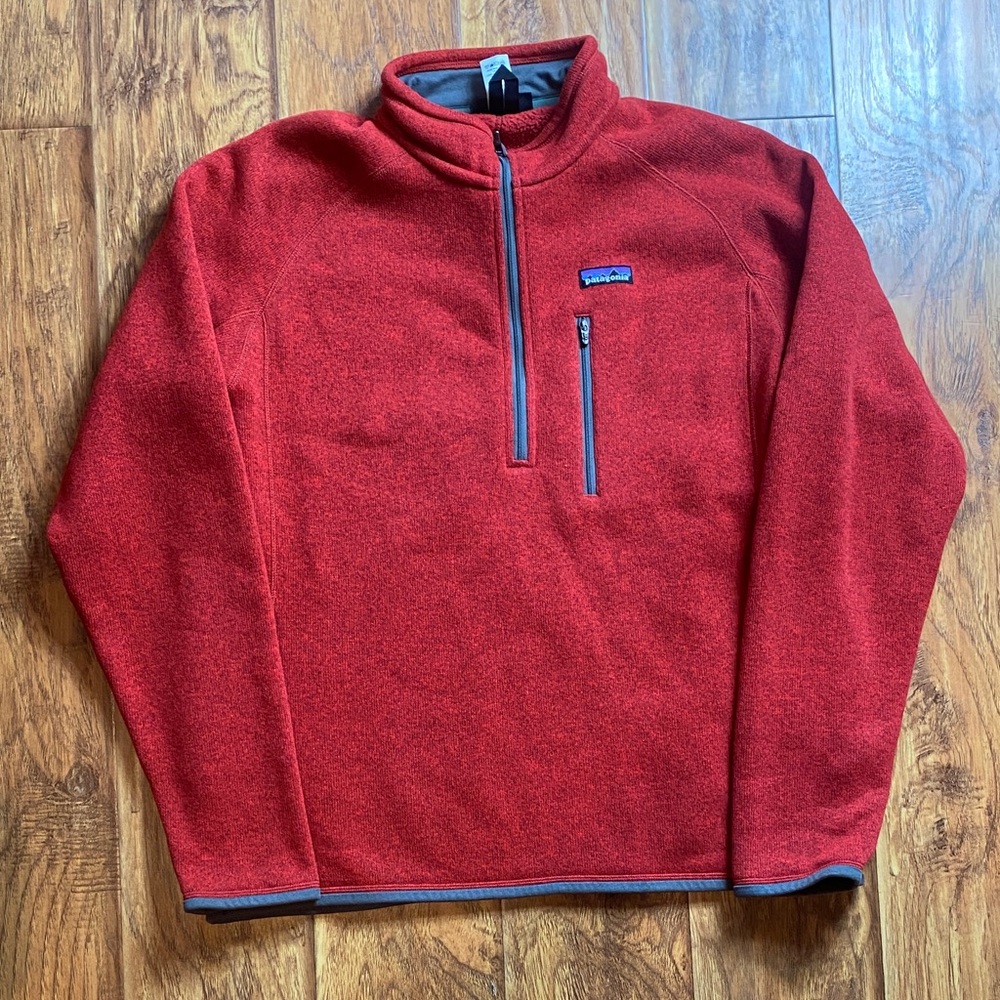 Patagonia Men's large Zip-Up Red Sweater
